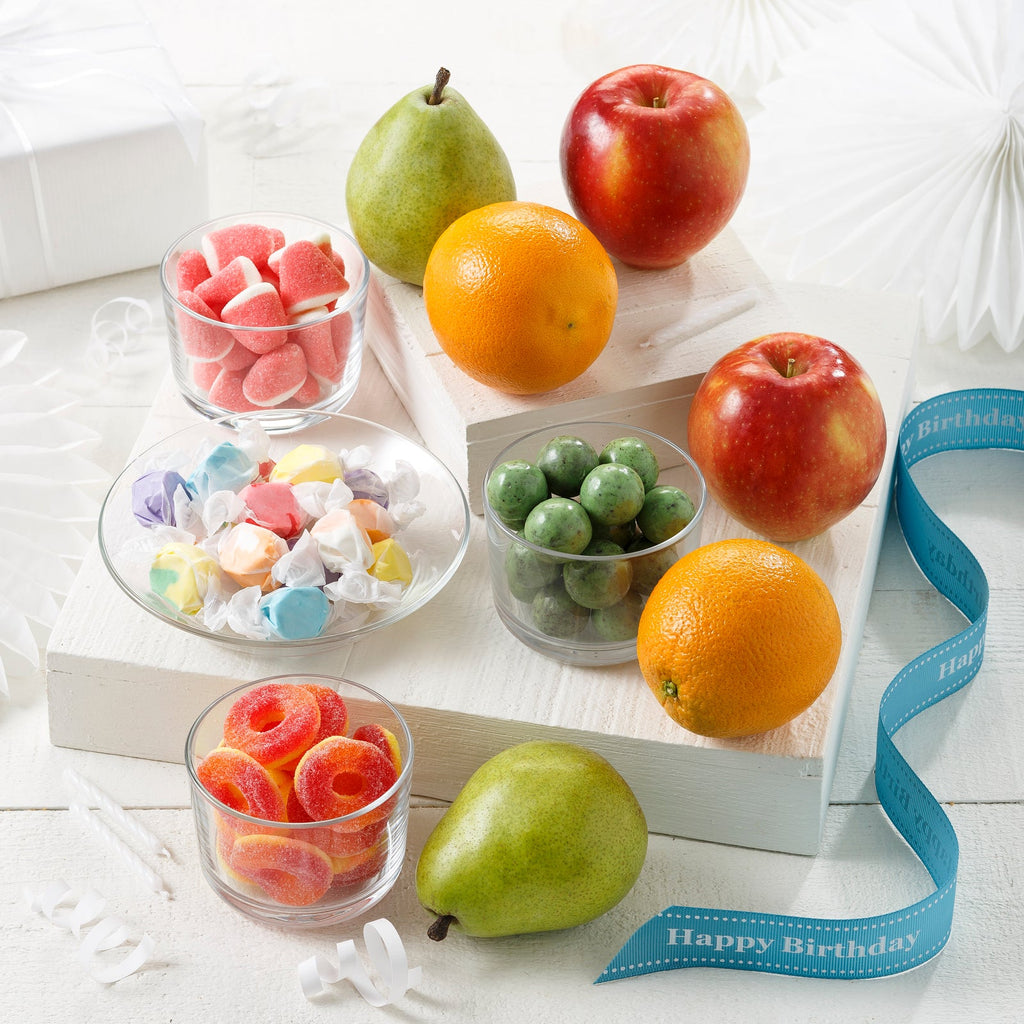 Happy Birthday Fruit & Treats Gift Box