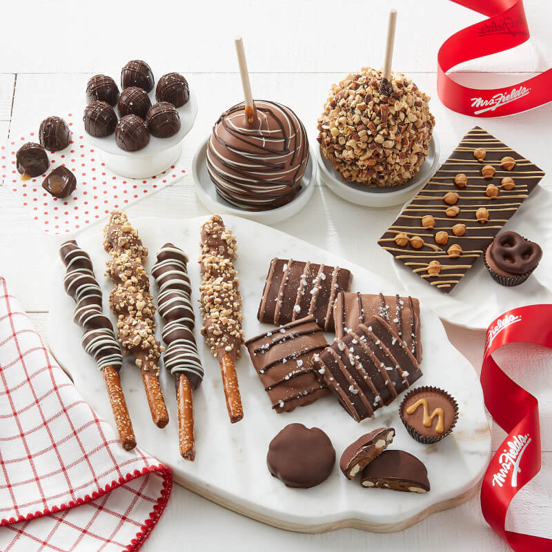 Belgian Chocolate Caramel Combo Tray with Caramel Apples