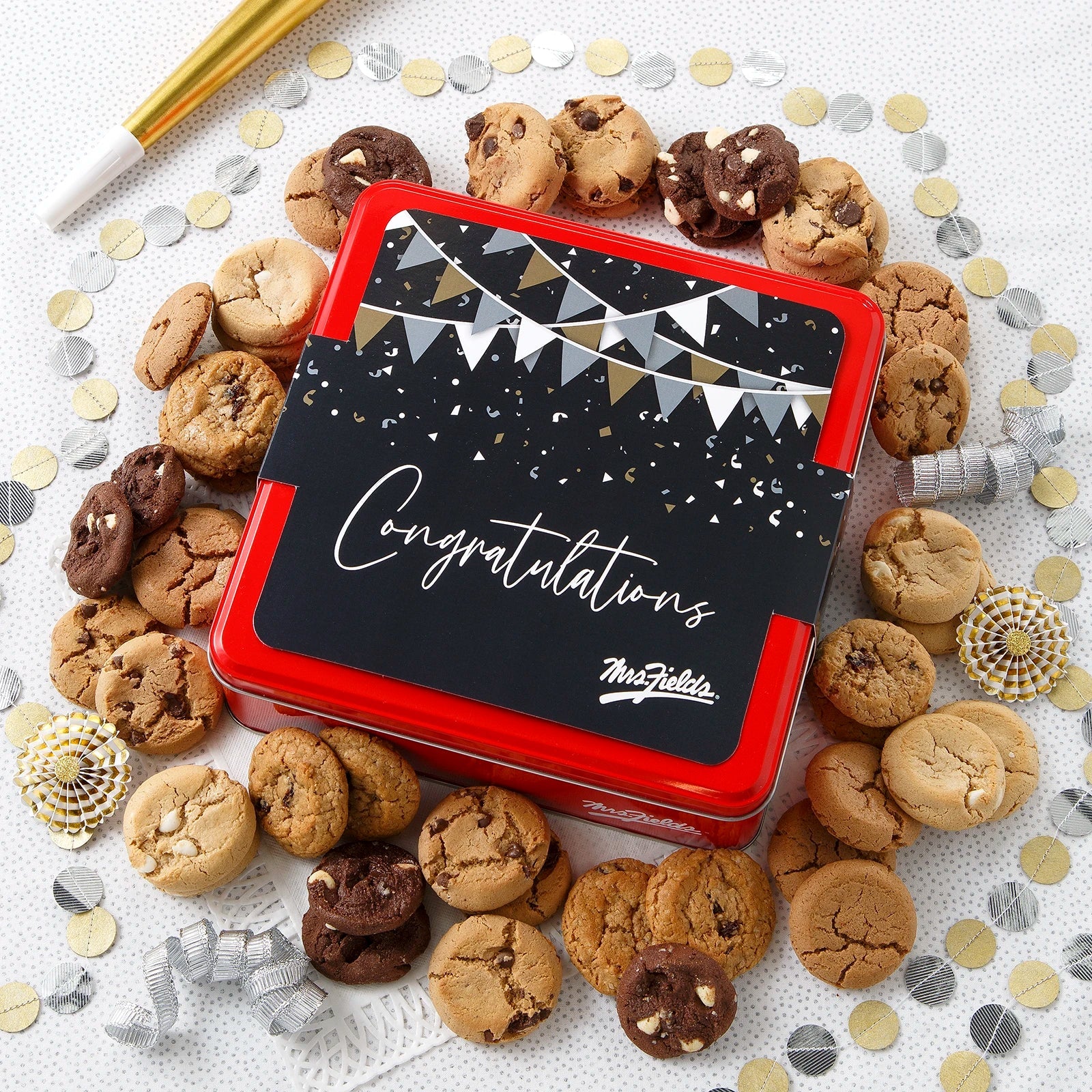 Congratulations 48 Nibblers® Bite-Sized Cookies Signature Tin