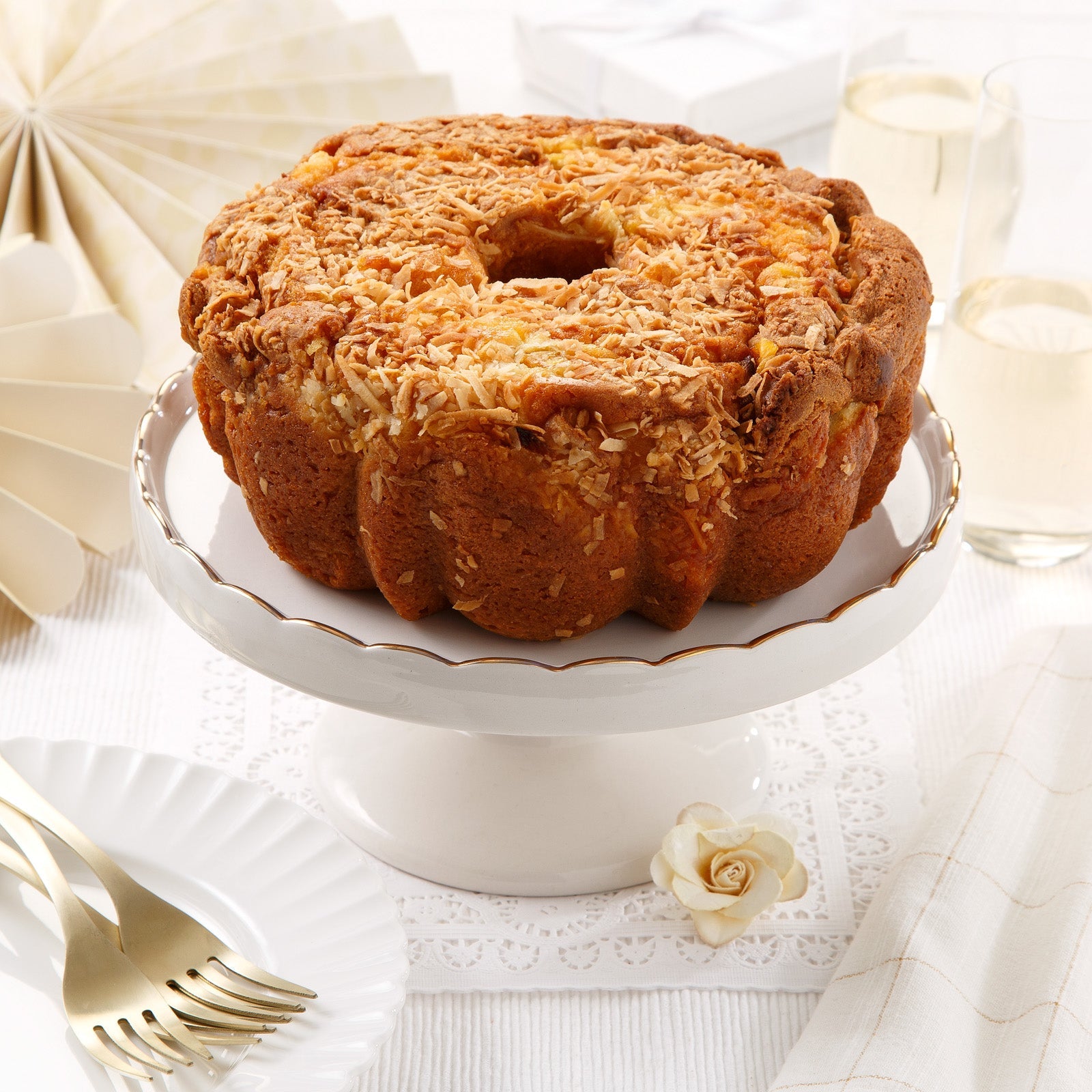 8" Pineapple Coconut Coffee Cake